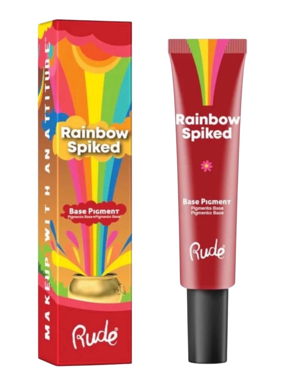 New Rude Cosmetics Red Rainbow Spiked Base Primer Pigment Enhancer Intensifier